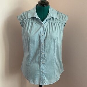 Talbots Cotton Cap Sleeve Blouse